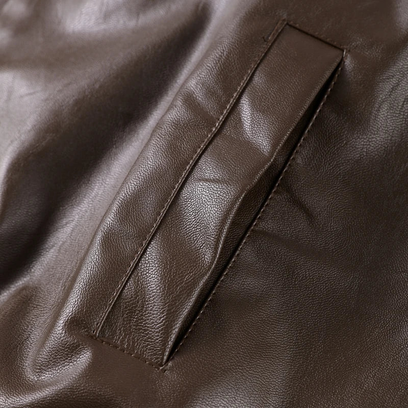 Trench court cuir femme