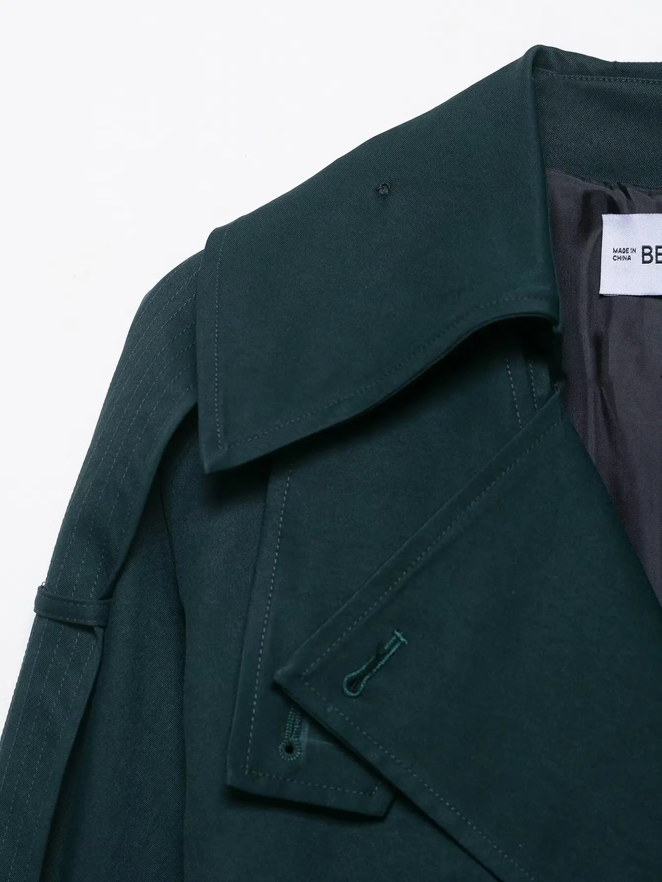 Trench long femme vert