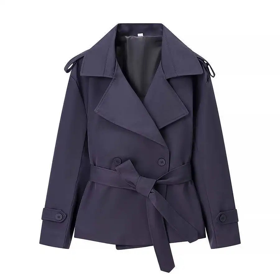 Veste trench court femme