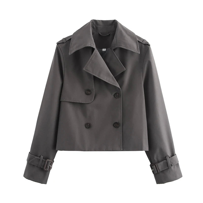 Trench noir court femme