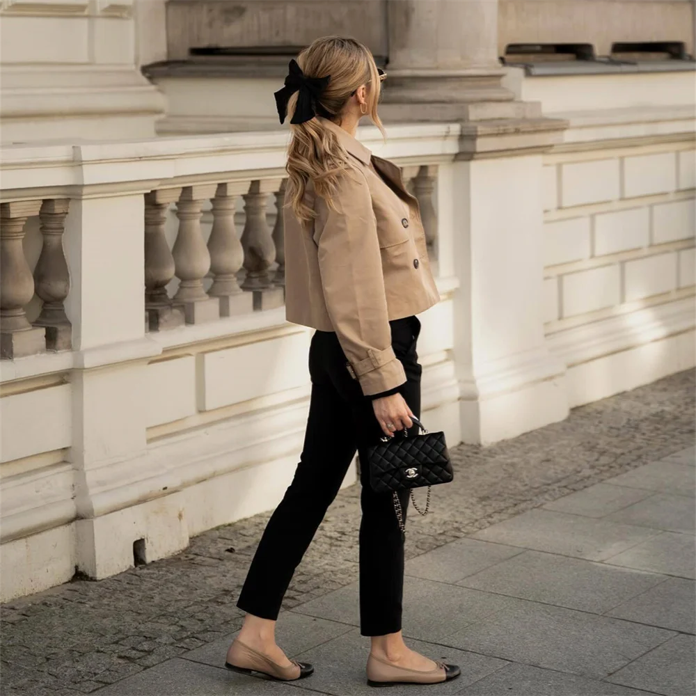 Trench court hiver femme