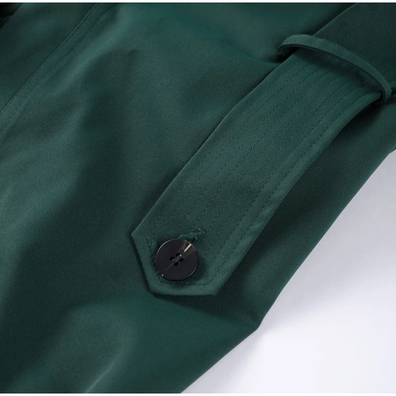 Trench long femme kaki