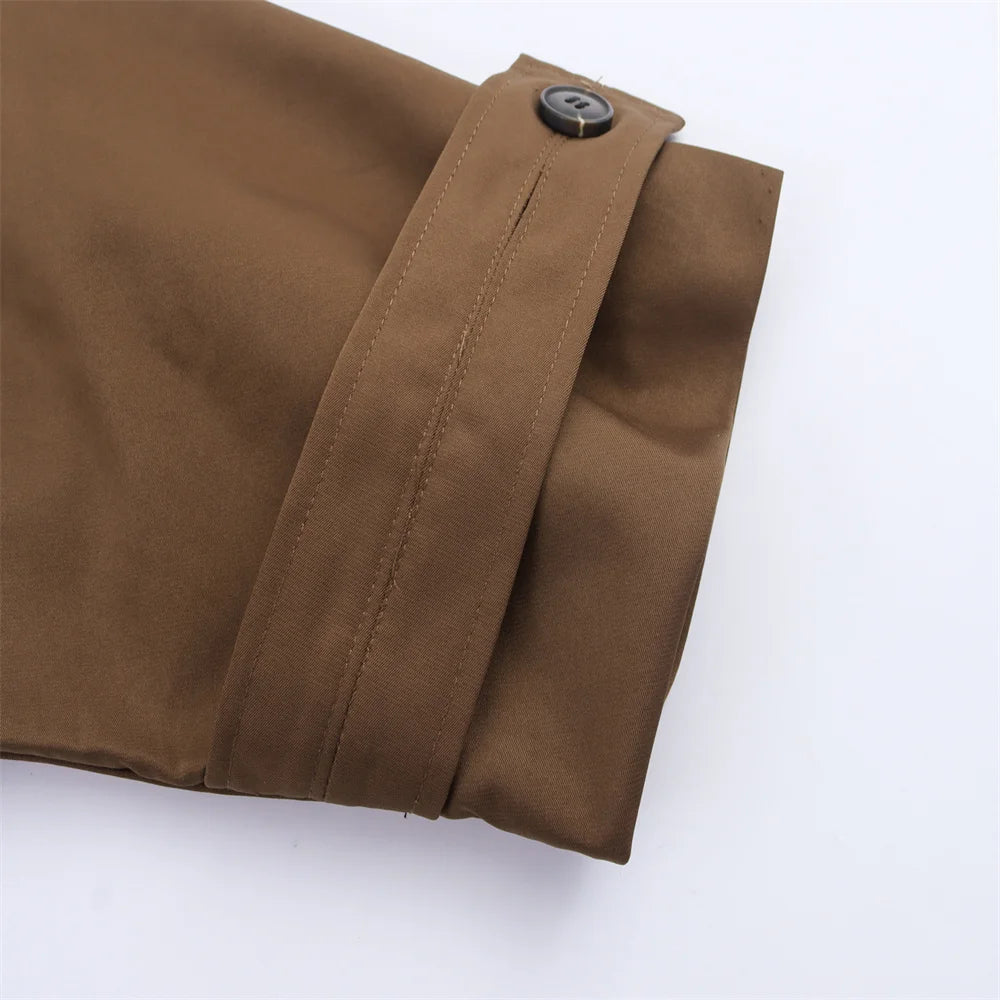 Trench kaki à capuche femme