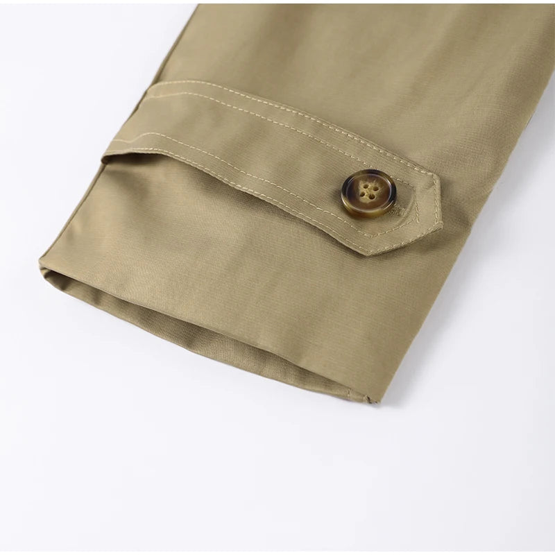 Trench court beige femme