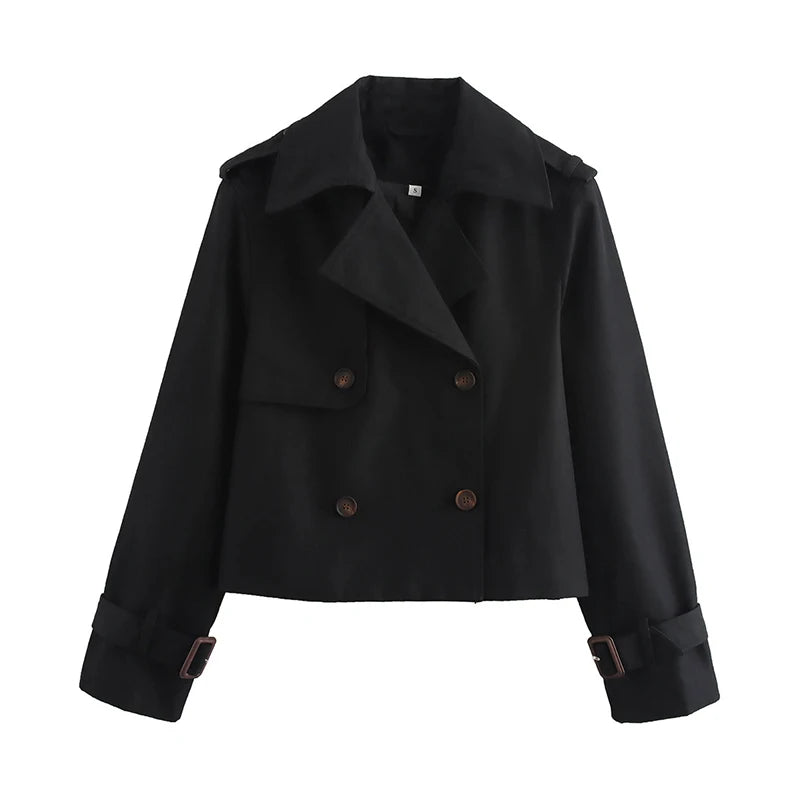Trench noir court femme