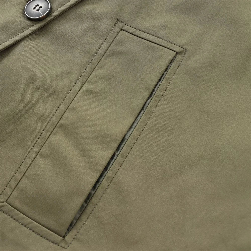Trench kaki à capuche femme