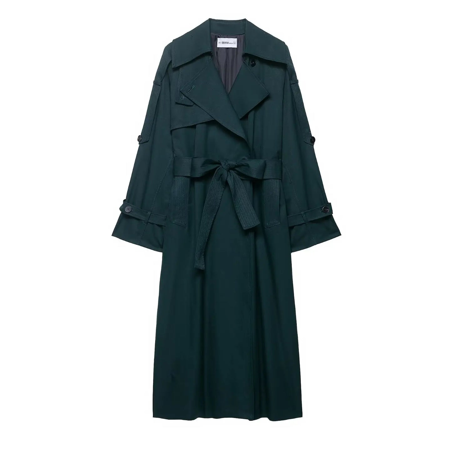 Trench long femme vert