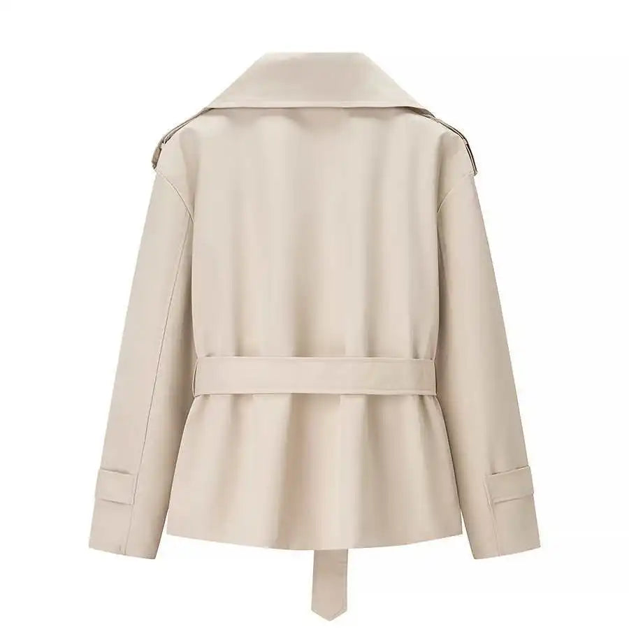 Veste trench court femme