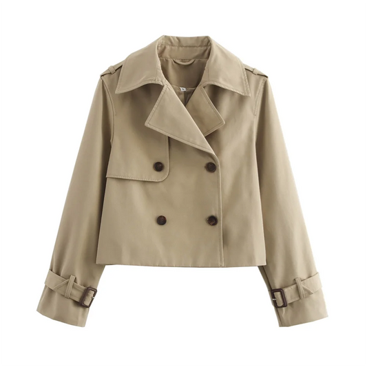 Trench court hiver femme