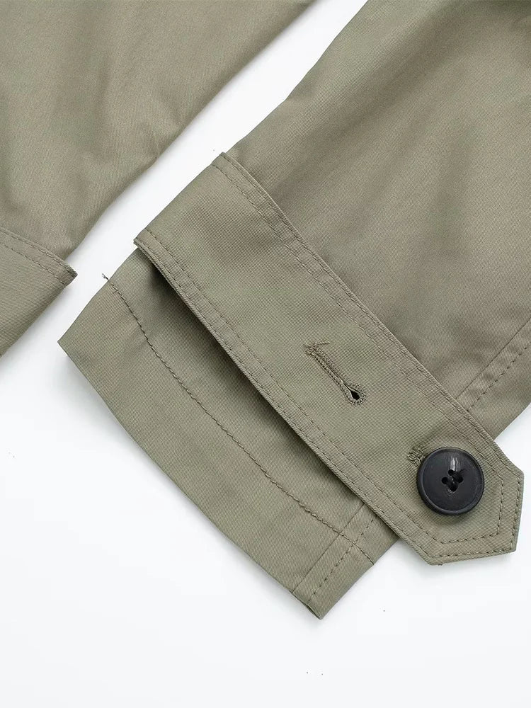 Trench long kaki femme