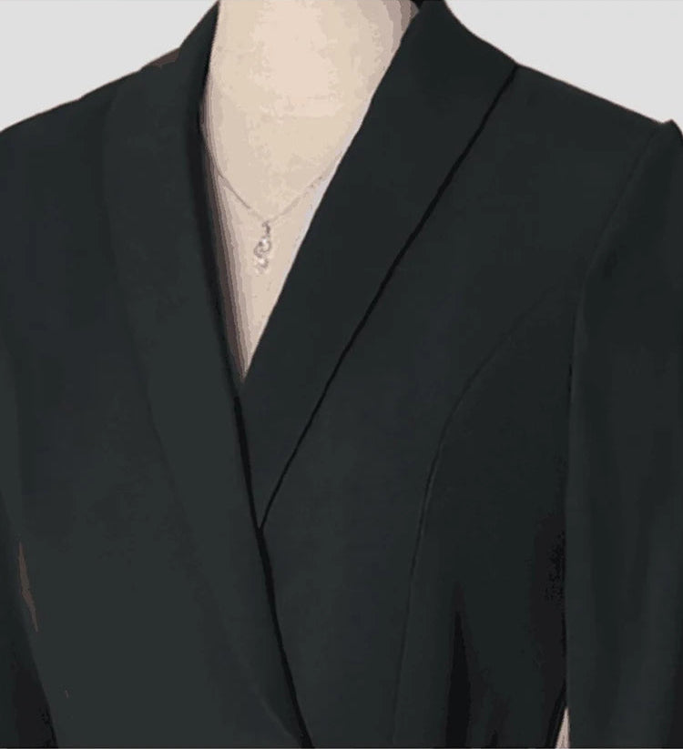 Trench à boutons noir femme