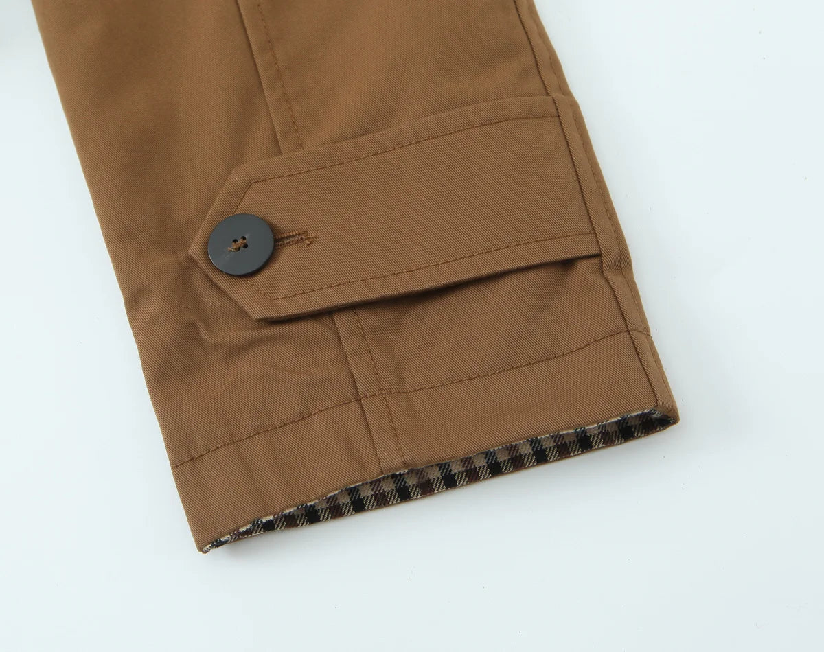 Trench long femme réversible marron