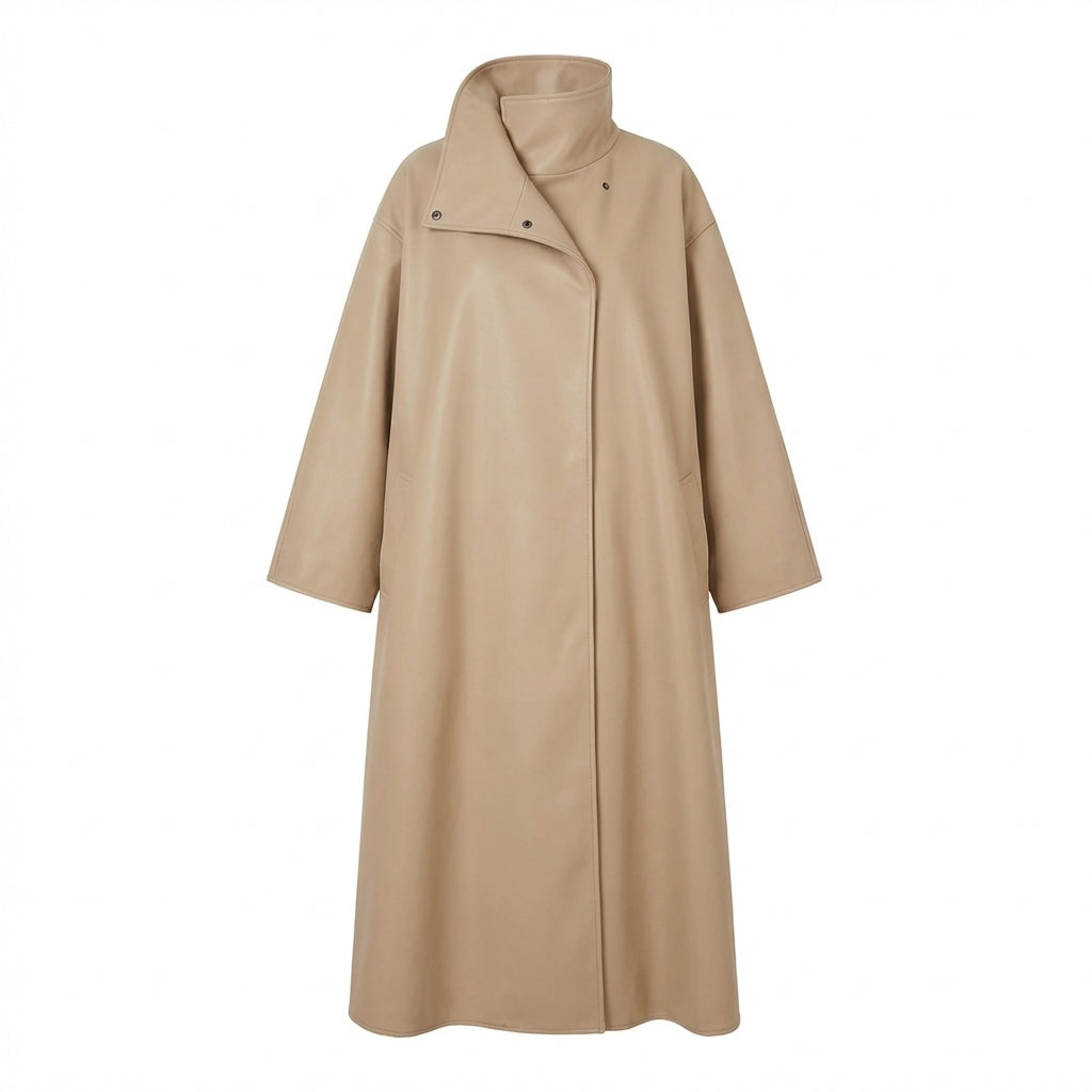 Trench femme long beige