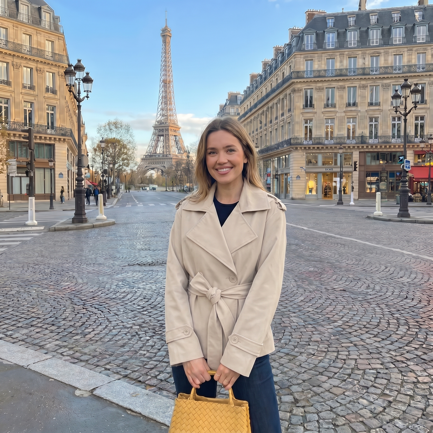 Veste trench court femme