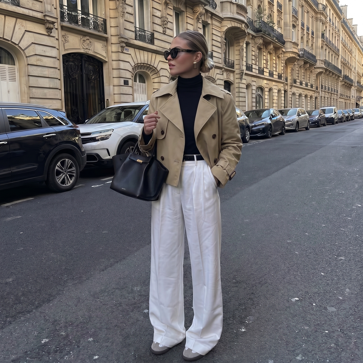 Trench court hiver femme