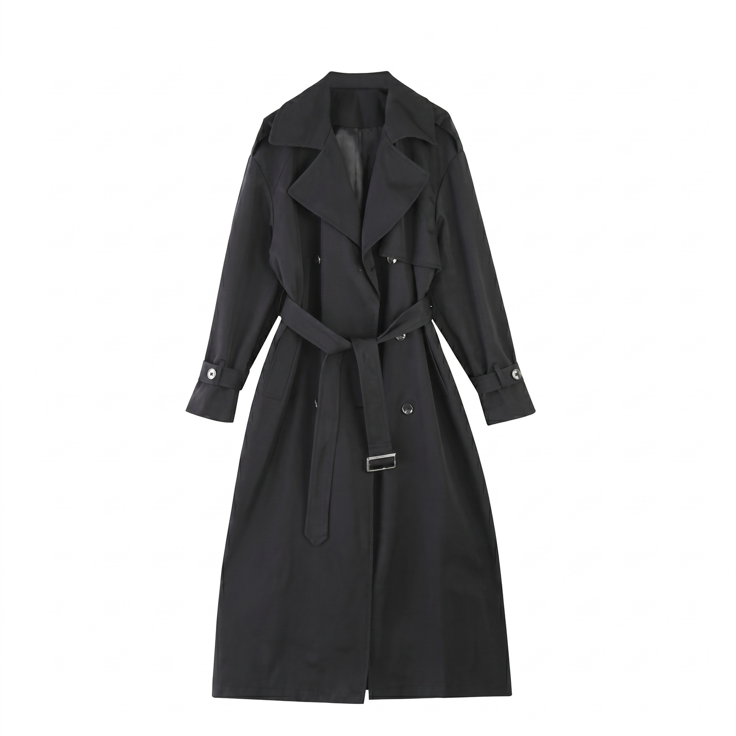 Trench femme noir tres long
