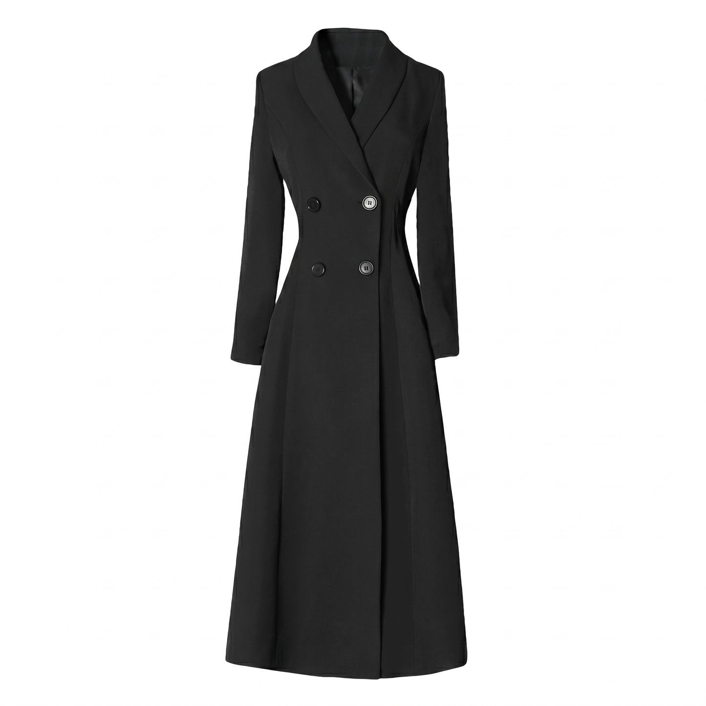 Trench à boutons noir femme