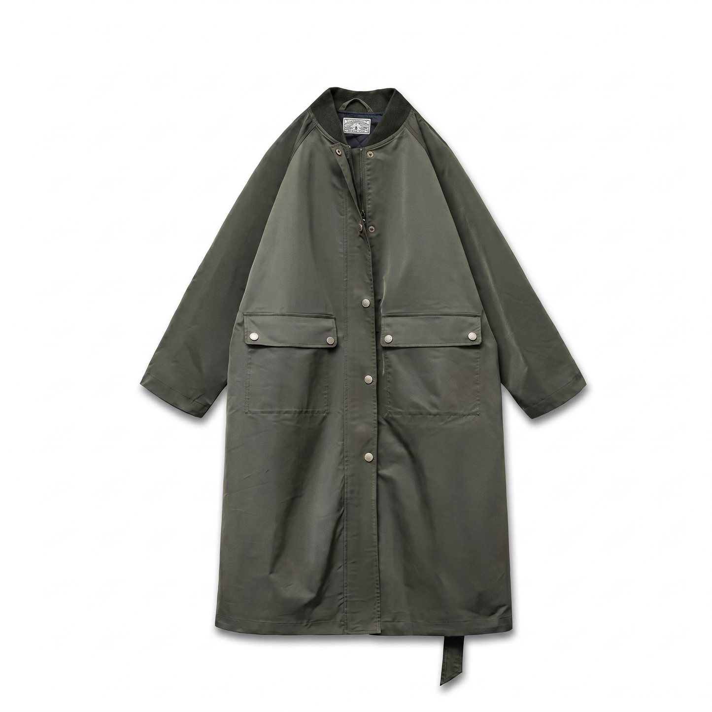 Trench femme long kaki