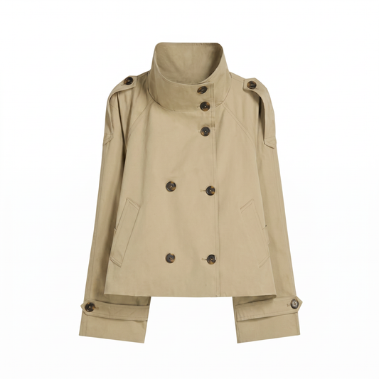 Trench court beige femme